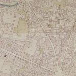 Particolari tratti dal Catasto Gregoriano (1835) della città di Bologna, messo a disposizione dall'Archivio di Stato di Roma con il progetto "Imago II". Strada delle Lame dal Canale di Reno a Strada San Felice