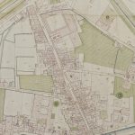 Particolari tratti dal Catasto Gregoriano (1835) della città di Bologna, messo a disposizione dall'Archivio di Stato di Roma con il progetto "Imago II". Strada delle Lame dalla porta al Canale di Reno
