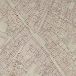 Particolari tratti dal Catasto Gregoriano (1835) della città di Bologna, messo a disposizione dall'Archivio di Stato di Roma con il progetto "Imago II". Strada Santo Stefano da Borgo Nuovo al palazzo Ghiselli Vassalli