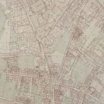 Particolari tratti dal Catasto Gregoriano (1835) della città di Bologna, messo a disposizione dall'Archivio di Stato di Roma con il progetto "Imago II". Catasto Gregoriano: Strada Castiglione da vicolo Monticelli alla porta.