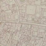 Particolari tratti dal Catasto Gregoriano (1835) della città di Bologna, messo a disposizione dall'Archivio di Stato di Roma con il progetto "Imago II". Strada San Vitale da piazza di Porta Ravegnana alla Seliciata di Strada Maggiore