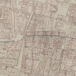 Canale di Reno (centro fino a via Cavaliera) Particolare tratto dal Catasto Gregoriano (1835) della città di Bologna, messo a disposizione dall'Archivio di Stato di Roma con il progetto "Imago II".