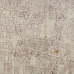 Particolari tratti dal Catasto Gregoriano (1835) della città di Bologna, messo a disposizione dall'Archivio di Stato di Roma con il progetto "Imago II". Strada San Mamolo dalla porta al Trebbo dei Carbonesi