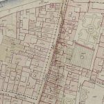 Borgo delle Casse (parte settentrionale) Particolare tratto dal Catasto Gregoriano (1835) della città di Bologna, messo a disposizione dall'Archivio di Stato di Roma con il progetto "Imago II".