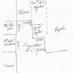 Strada Castiglione, piazzetta di Sant'Agata: (Nord verso destra) Piazzetta di Sant'agata, scomparsa, così come sono scomparsi gli edifici con i numeri antichi 1320, 1319, 1318 e 1316.