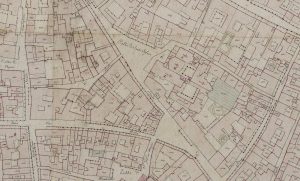 Particolari tratti dal Catasto Gregoriano (1835) della città di Bologna, messo a disposizione dall'Archivio di Stato di Roma con il progetto "Imago II".
