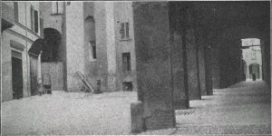 Immagine tratta dal libro di Angelo Finelli Bologna nel Mille - Identificazione della cerchia che le appartenne a quel tempo, edito a Bologna dagli Stabilimenti Tipografici Riuniti nel 1927.