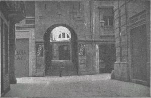 Immagine tratta dal libro di Angelo Finelli Bologna nel Mille - Identificazione della cerchia che le appartenne a quel tempo, edito a Bologna dagli Stabilimenti Tipografici Riuniti nel 1927.