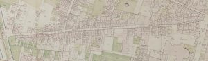 Particolare tratto dal Catasto Gregoriano (1835) della città di Bologna, messo a disposizione dall'Archivio di Stato di Roma con il progetto "Imago II".