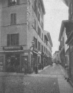 Immagine tratta dal libro di Angelo Finelli Bologna nel Mille - Identificazione della cerchia che le appartenne a quel tempo, edito a Bologna dagli Stabilimenti Tipografici Riuniti nel 1927.