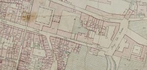 Particolare tratto dal Catasto Gregoriano (1835) della città di Bologna, messo a disposizione dall'Archivio di Stato di Roma con il progetto "Imago II".