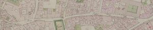 Particolare tratto dal Catasto Gregoriano (1835) della città di Bologna, messo a disposizione dall'Archivio di Stato di Roma con il progetto "Imago II".