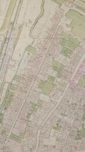 Particolare tratto dal Catasto Gregoriano (1835) della città di Bologna, messo a disposizione dall'Archivio di Stato di Roma con il progetto "Imago II".