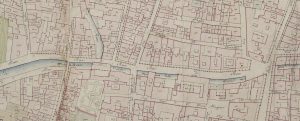 Particolare tratto dal Catasto Gregoriano (1835) della città di Bologna, messo a disposizione dall'Archivio di Stato di Roma con il progetto "Imago II".