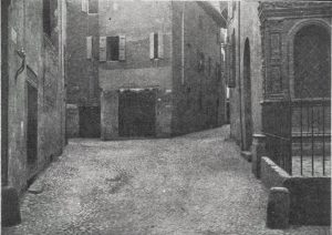 Immagine tratta dal libro di Angelo Finelli Bologna nel Mille - Identificazione della cerchia che le appartenne a quel tempo, edito a Bologna dagli Stabilimenti Tipografici Riuniti nel 1927.