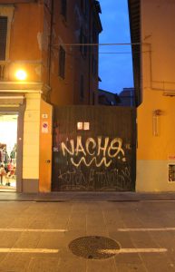 Il portone che chiude il vicolo Cul di Sacco su via dei Falegnami.