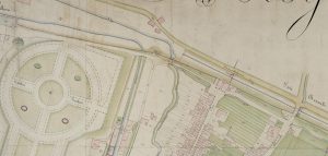 Particolare tratto dal Catasto Gregoriano (1835) della città di Bologna, messo a disposizione dall'Archivio di Stato di Roma con il progetto "Imago II".