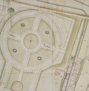 Particolare tratto dal Catasto Gregoriano (1835) della città di Bologna, messo a disposizione dall'Archivio di Stato di Roma con il progetto "Imago II".