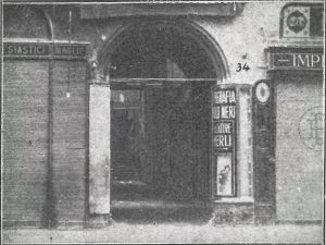 Immagine tratta dal libro di Angelo Finelli Bologna nel Mille - Identificazione della cerchia che le appartenne a quel tempo, edito a Bologna dagli Stabilimenti Tipografici Riuniti nel 1927.