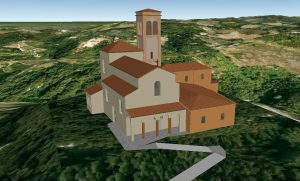 La chiesa ricostruita nel 1696