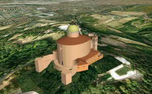 1756: Il nuovo santuario è ormai concluso. Si inizia il completamento della facciata.