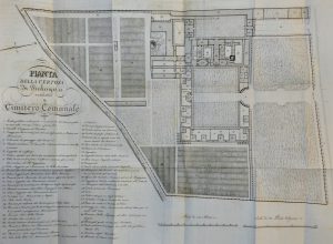 Pianta della Certosa di Bologna ridotta a Cimitero Comunale.