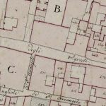 Particolare tratto dal Catasto Gregoriano (1835) della città di Bologna, messo a disposizione dall'Archivio di Stato di Roma con il progetto "Imago II".