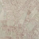 Particolari tratti dal Catasto Gregoriano (1835) della città di Bologna, messo a disposizione dall'Archivio di Stato di Roma con il progetto "Imago II". Catasto Gregoriano: Strada Castiglione da vicolo Monticelli alla porta.