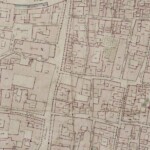 Particolari tratti dal Catasto Gregoriano (1835) della città di Bologna, messo a disposizione dall'Archivio di Stato di Roma con il progetto "Imago II". Strada di Galliera dalla porta a via de' Falegnami