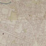 Particolari tratti dal Catasto Gregoriano (1835) della città di Bologna, messo a disposizione dall'Archivio di Stato di Roma con il progetto "Imago II". Strada delle Lame dal Canale di Reno a Strada San Felice