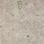 Particolari tratti dal Catasto Gregoriano (1835) della città di Bologna, messo a disposizione dall'Archivio di Stato di Roma con il progetto "Imago II". Catasto Gregoriano: Strada san Donato da piazza di Porta Ravegnana al Borgo della Paglia