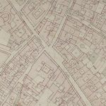 Particolari tratti dal Catasto Gregoriano (1835) della città di Bologna, messo a disposizione dall'Archivio di Stato di Roma con il progetto "Imago II". Strada Santo Stefano da Borgo Nuovo al palazzo Ghiselli Vassalli