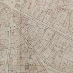 Particolari tratti dal Catasto Gregoriano (1835) della città di Bologna, messo a disposizione dall'Archivio di Stato di Roma con il progetto "Imago II". Strada Santo Stefano da piazza di Porta Ravegnana a piazza Santo Stefano