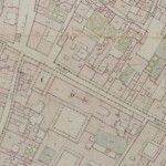 Particolari tratti dal Catasto Gregoriano (1835) della città di Bologna, messo a disposizione dall'Archivio di Stato di Roma con il progetto "Imago II". Strada Maggiore dalla torre degli Oselletti a via Borchetta