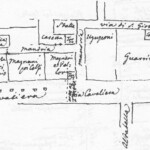 Immagine tratta dagli schizzi topografici disegnati da Giuseppe Guidicini a corredo delle note manoscritte delle "Cose Notabili ..." e pubblicati per la prima volta da Arnaldo Forni nel 2000.