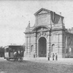 Porta Galliera, circa 1910, vista dall'interno.