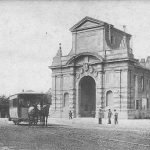 Porta Galliera, circa 1910, vista dall'interno.