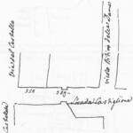 Strada Castiglione: (Il Nord è verso destra). Tratto di Strada Castiglione compreso tra via del Cestello / Castelleata e il vicolo Ritiro delle Dame (oggi vicolo delle Dame). Le case agli antichi numeri 358 e 359 corrisondono ai moderni 47/2 e 47 di via Castiglione. All'altezze del numero 359 si nota il restringimento del torresotto di Castiglione. (Il Nord è verso destra). Tratto di Strada Castiglione compreso tra via del Cestello / Castelleata e il vicolo Ritiro delle Dame (oggi vicolo delle Dame). Le case agli antichi numeri 358 e 359 corrisondono ai moderni 47/2 e 47 di via Castiglione. All'altezze del numero 359 si nota il restringimento del torresotto di Castiglione.