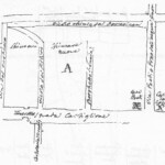 (Nord verso destra) Tratto di Strada Castiglione compreso tra via del Cestello e via de' Poeti (nota un tempo come Pozzo dell'Acqua Bona). Da notare soprattutto lo scomparso Borgo della Noce o del Croficisso che è il vicolo chiuso dai Domenicani e che costeggiava la sponda orientale dell'Aposa.