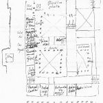 Immagine tratta dagli schizzi topografici disegnati da Giuseppe Guidicini a corredo delle note manoscritte delle "Cose Notabili ..." e pubblicati per la prima volta da Arnaldo Forni nel 2000. Disegno ricostruttivo del Palazzo Bentivoglio. In basso è Strada San Domato (via Zamboni) e a sinistra via de' Castagnoli. La torre del palazzo Bentivoglio è in via de' Castagnoli.