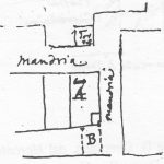 Immagine tratta dagli schizzi topografici disegnati da Giuseppe Guidicini a corredo delle note manoscritte delle "Cose Notabili ..." e pubblicati per la prima volta da Arnaldo Forni nel 2000.