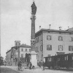 La Seliciata di San Francesco (Piazza Malpighi), dove aveva il capolinea il treno a vapore per Casalecchio.