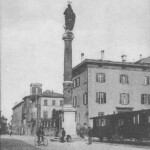 La Seliciata di San Francesco (Piazza Malpighi), dove aveva il capolinea il treno a vapore per Casalecchio.