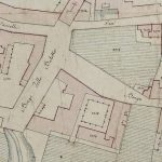 Borgo degli Arienti (parte di ponente) Particolare tratto dal Catasto Gregoriano (1835) della città di Bologna, messo a disposizione dall'Archivio di Stato di Roma con il progetto "Imago II".