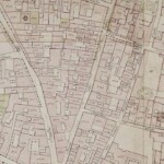 Borgo delle Casse (parte meridionale) Particolare tratto dal Catasto Gregoriano (1835) della città di Bologna, messo a disposizione dall'Archivio di Stato di Roma con il progetto "Imago II".