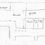 Immagine tratta dagli schizzi topografici disegnati da Giuseppe Guidicini a corredo delle note manoscritte delle "Cose Notabili ..." e pubblicati per la prima volta da Arnaldo Forni nel 2000.