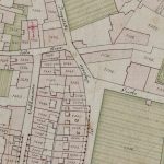 Fossato di Saragozza (parte settentrionale) Particolare tratto dal Catasto Gregoriano (1835) della città di Bologna, messo a disposizione dall'Archivio di Stato di Roma con il progetto "Imago II".