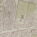 Fossato di Saragozza (parte meridionale) Particolare tratto dal Catasto Gregoriano (1835) della città di Bologna, messo a disposizione dall'Archivio di Stato di Roma con il progetto "Imago II".