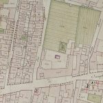 Fossato di Saragozza (parte meridionale) Particolare tratto dal Catasto Gregoriano (1835) della città di Bologna, messo a disposizione dall'Archivio di Stato di Roma con il progetto "Imago II".