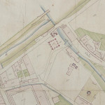 Mura tra porta delle Lame e il porto delle Navi Particolare tratto dal Catasto Gregoriano (1835) della città di Bologna, messo a disposizione dall'Archivio di Stato di Roma con il progetto "Imago II".